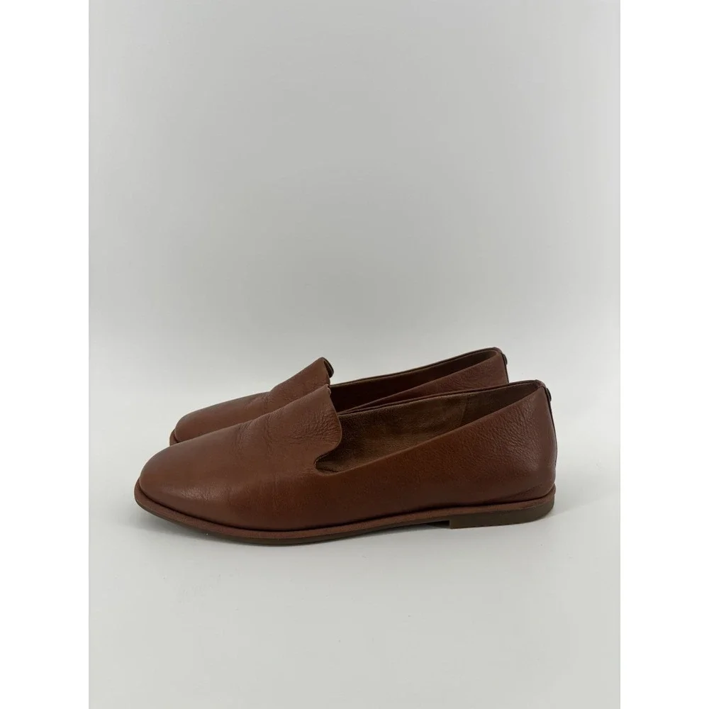 Vionic Willa Flat 2.0 Sz 9.5 Slip On Tan Leather Preppy Chic $140
